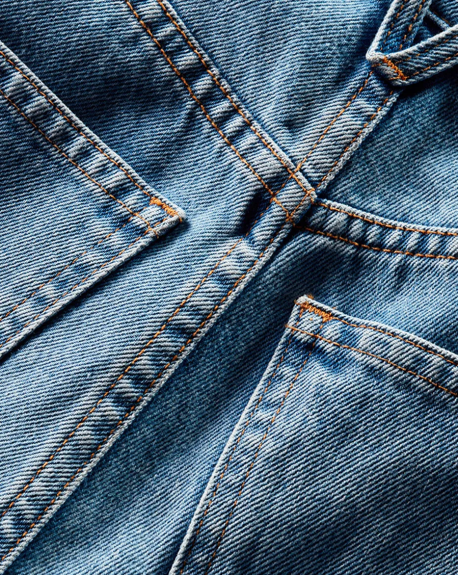 Dylan Cuffed Straight-Leg Jean in Silverwood Blue