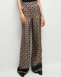 Edia Pant in Navy/Acorn