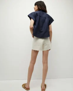 Ellis Denim Short in Ecru