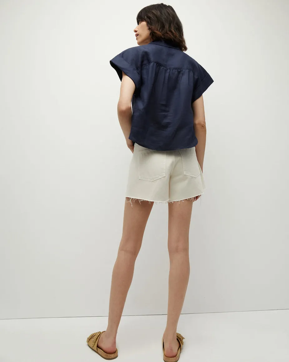 Ellis Denim Short in Ecru