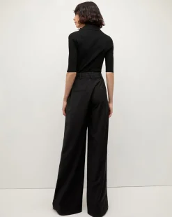 Emily Knit Polo Shirt in Black