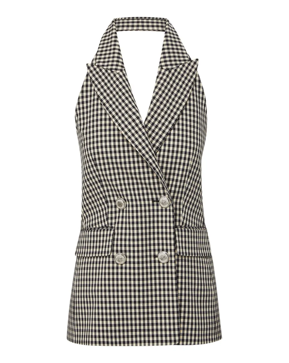 Enfield Gingham Halter Vest