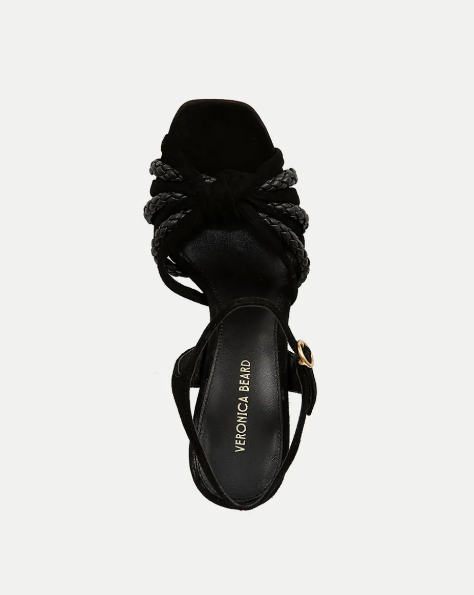 Flavia Black Platform Sandal Heel