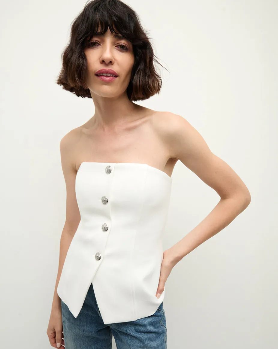 Forman Bustier Top in Off-White