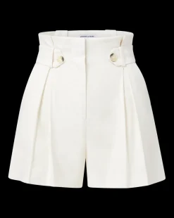 Franzi Stretch-Linen Short in Off-White