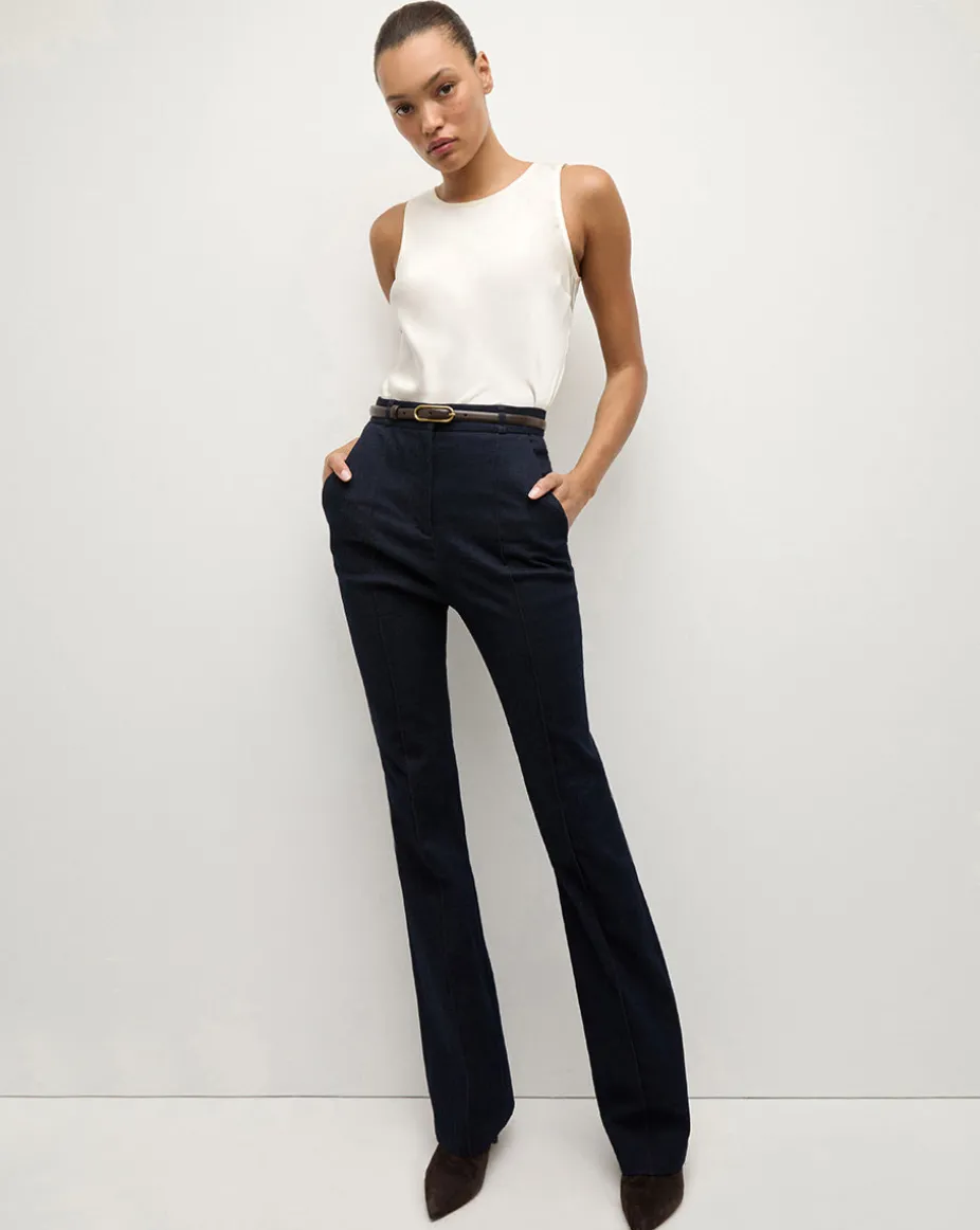 Gracie Belted Denim Pant in Dark Wash