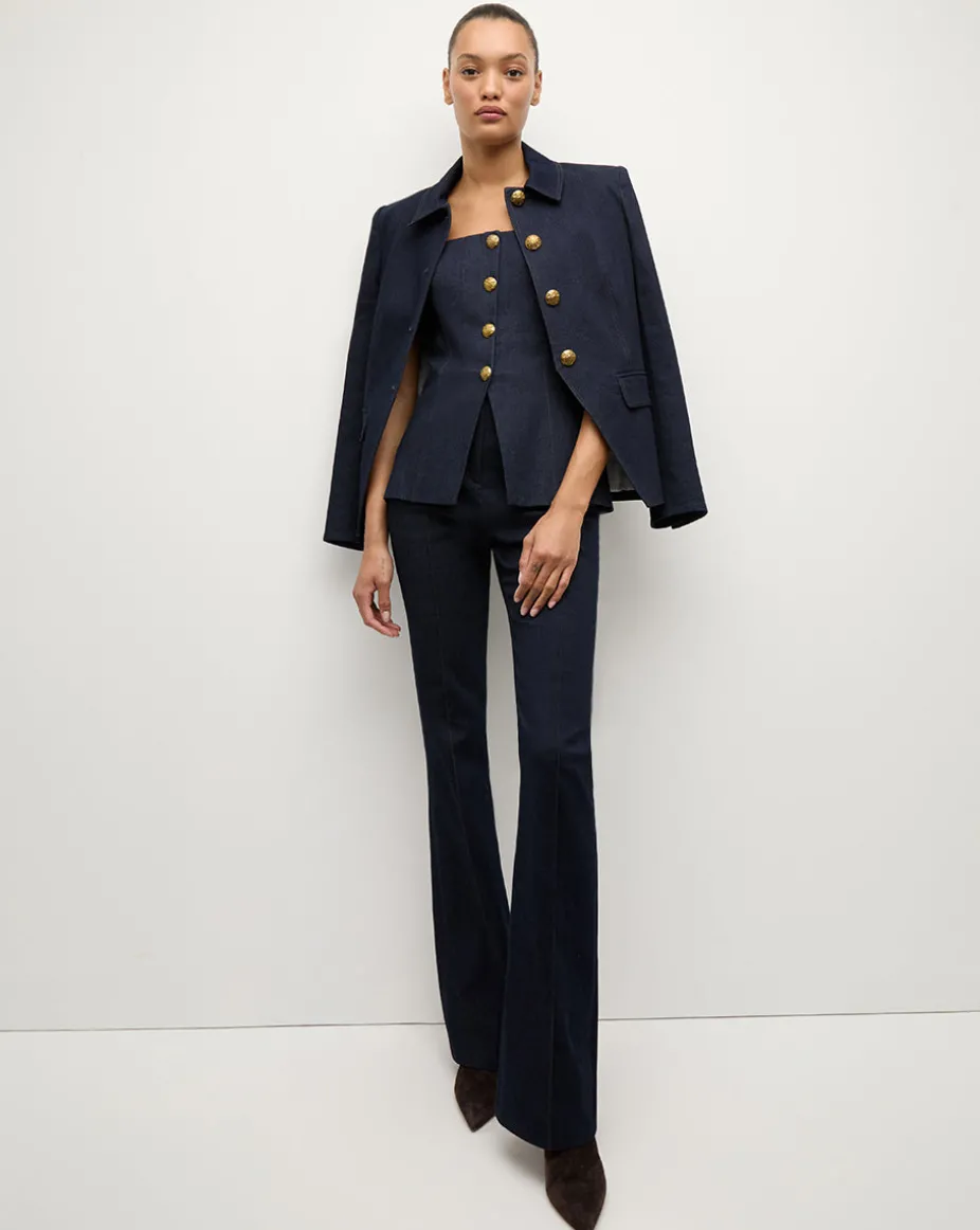 Gracie Belted Denim Pant in Dark Wash