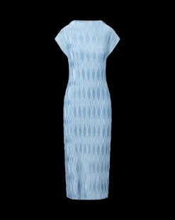 Gramercy Pleated Dress in Blue Sky