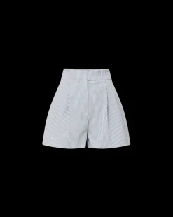 Haina Seersucker Short in Blue/White