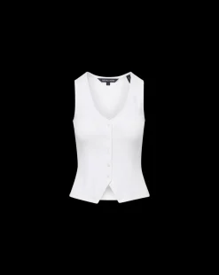 Hoorne Vest Tank Top in White
