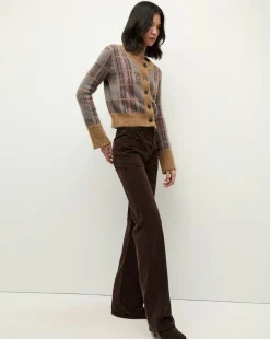 Jacira Plaid Cardigan in Russet