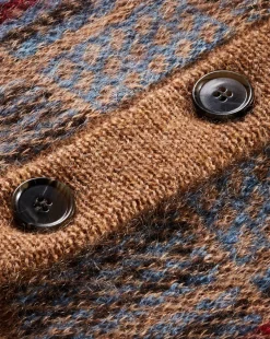 Jacira Plaid Cardigan in Russet