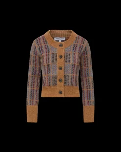 Jacira Plaid Cardigan in Russet