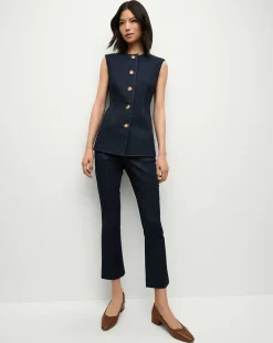 Jessup Denim Vest in Dark Oxford