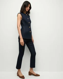 Jessup Denim Vest in Dark Oxford