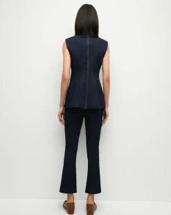 Jessup Denim Vest in Dark Oxford