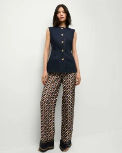 Jessup Denim Vest in Dark Oxford