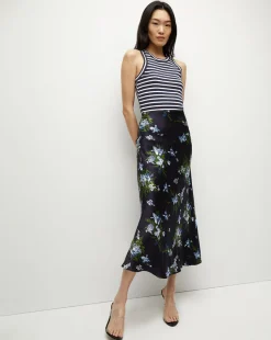 Jordyn Cropped Tank in Marine/Off-White