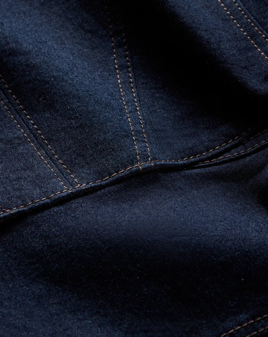Karrigan Denim Midi Dress in Dark Wash