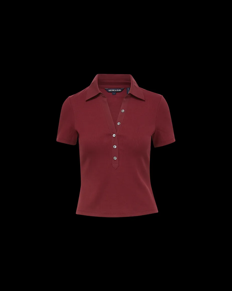 Kearney Button-Down Tee in Wine