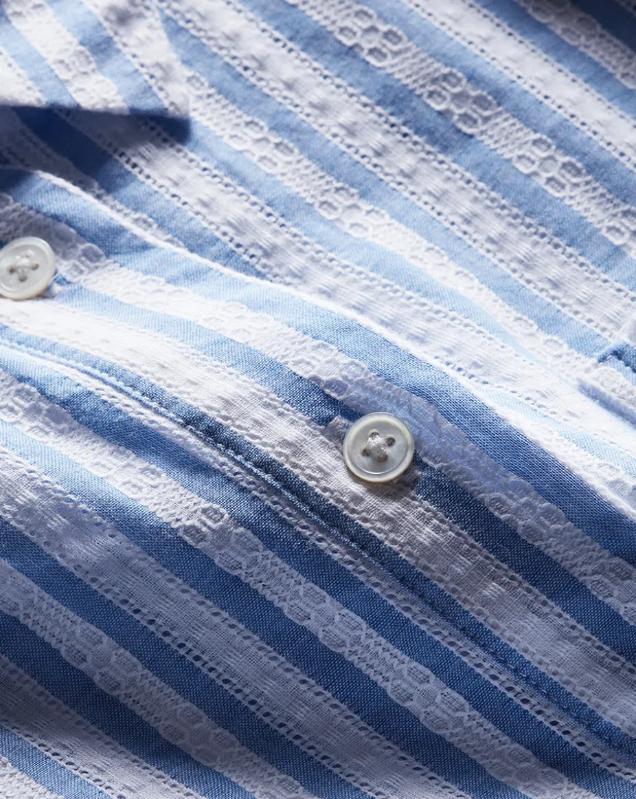 Keiko Button-Down Shirt in Blue/White