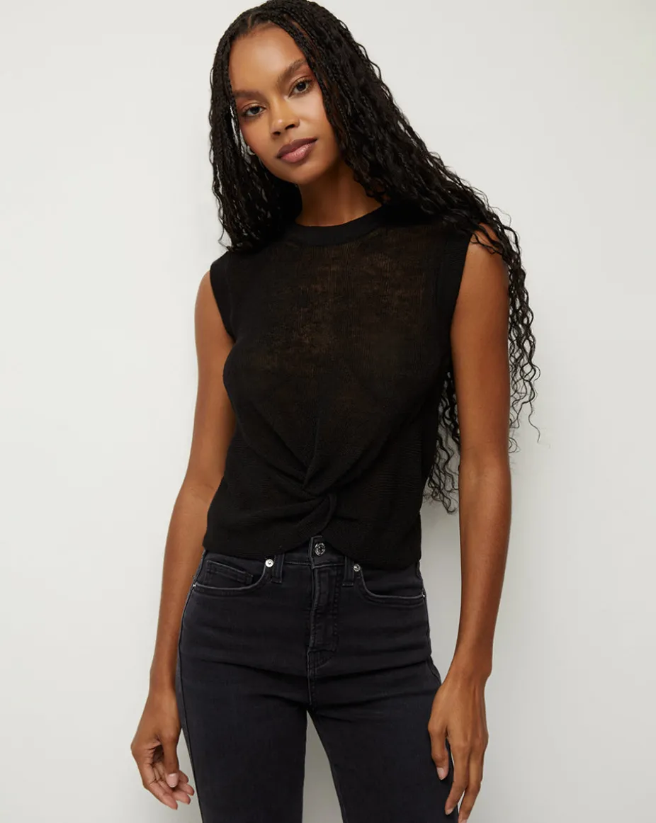 Kellen Twist-Front Sweater