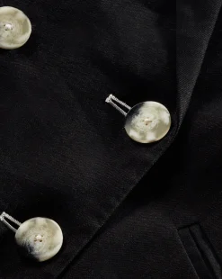 Kiernan Linen Dickey Jacket in Black