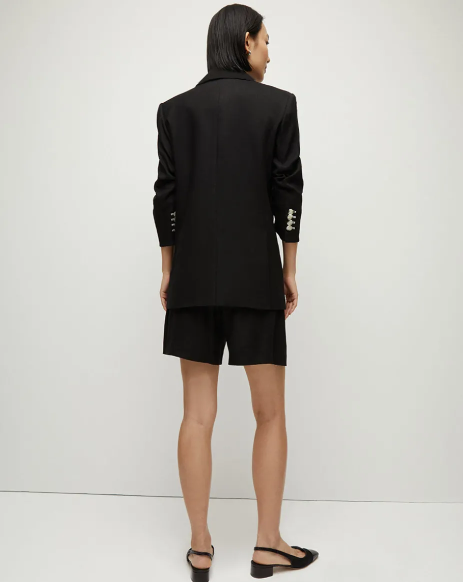 Kiernan Linen Dickey Jacket in Black