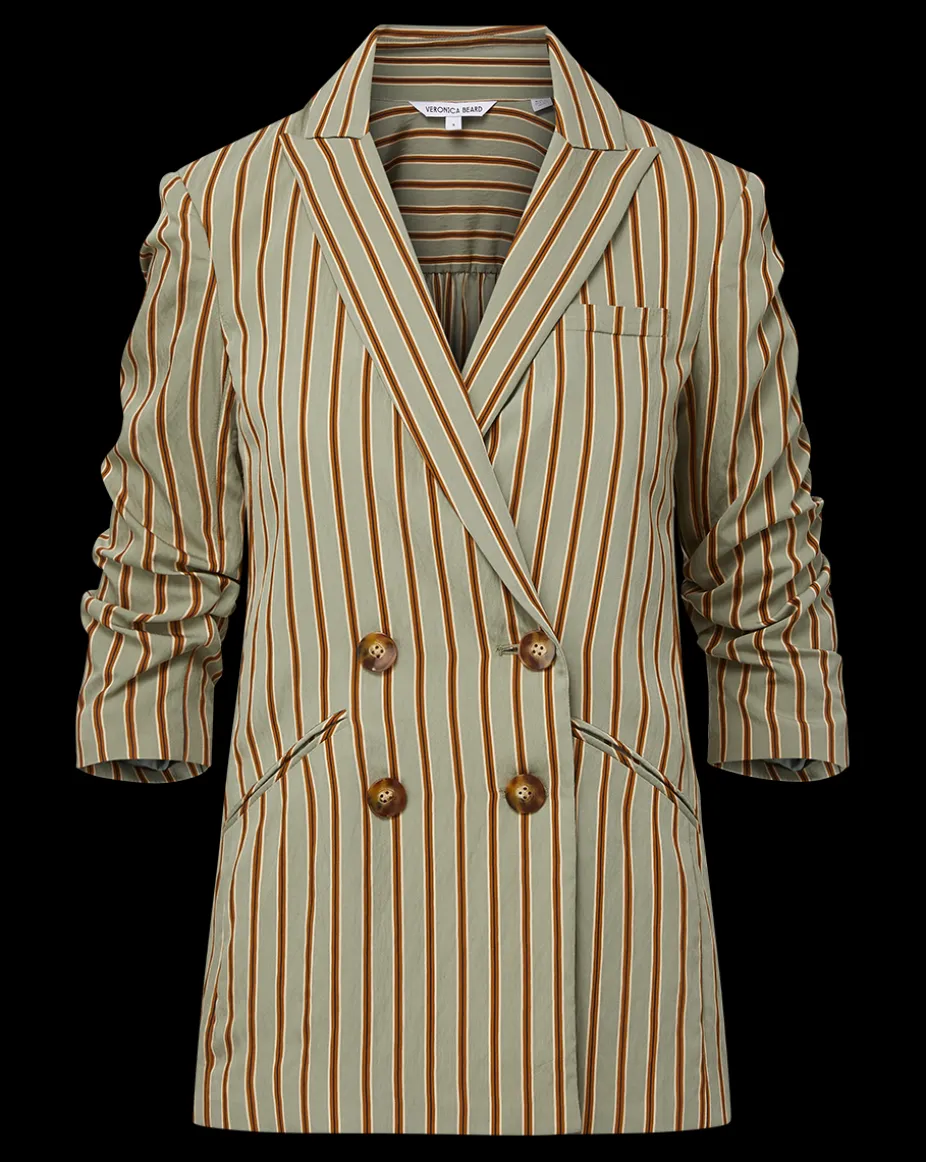 Kiernan Pinstripe Boyfriend Jacket