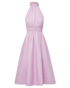 Kinny Poplin Halter Midi Dress