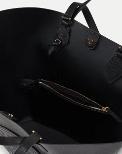 Large Crest Tote in Black