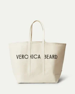 Large Logo Canvas Tote in Natural