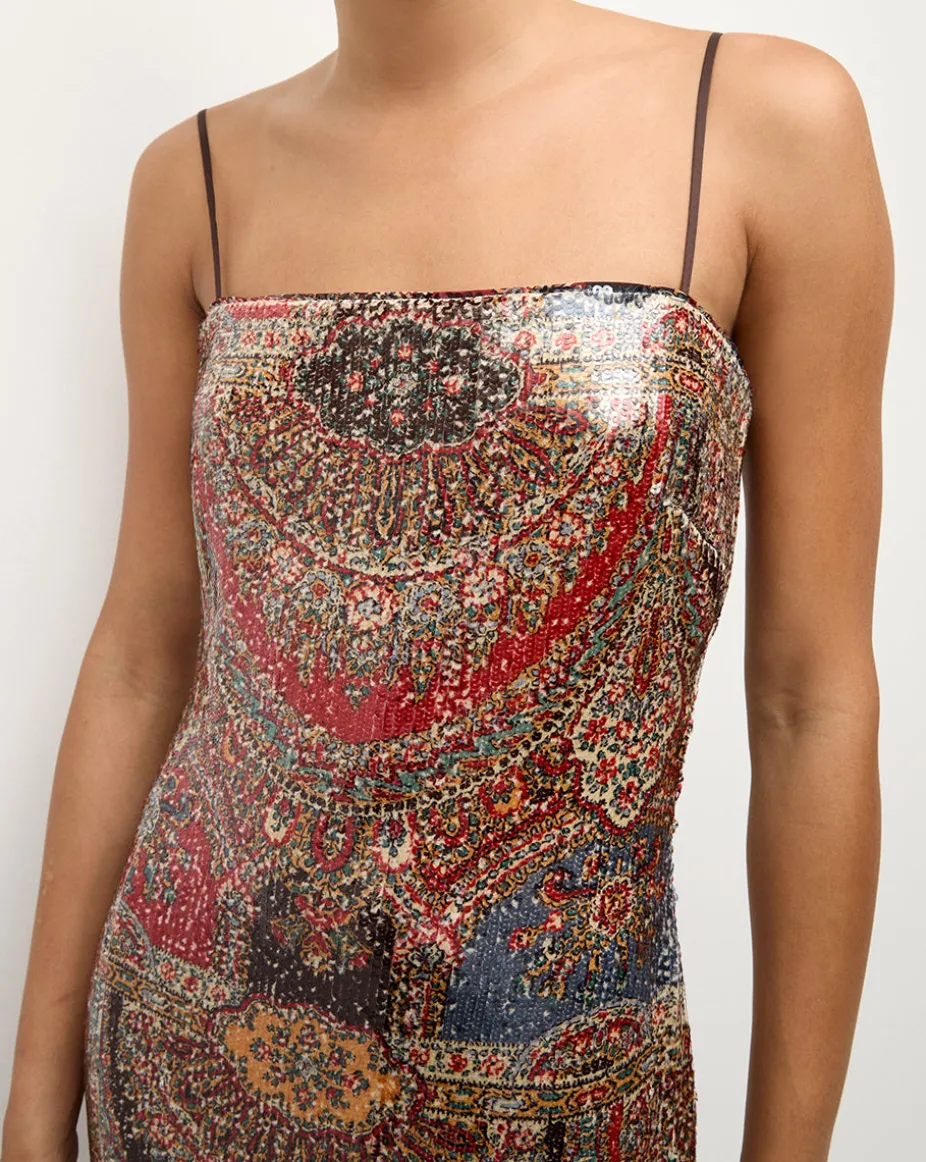 Leda Dress in Red Multi