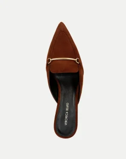 Leslie Suede Mule in Cedar