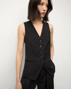 Liff Suit Vest in Black
