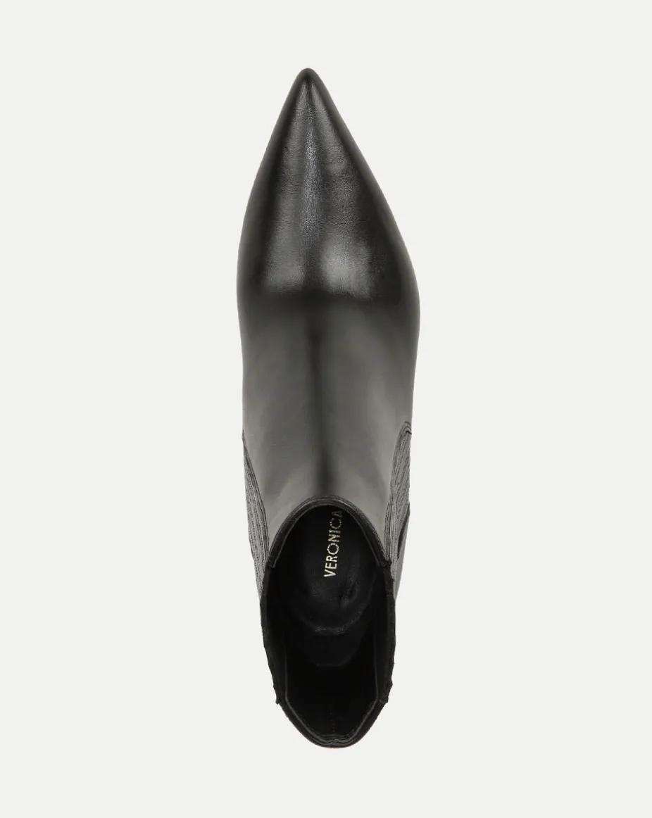 Lisa Mid-Heel Leather Bootie
