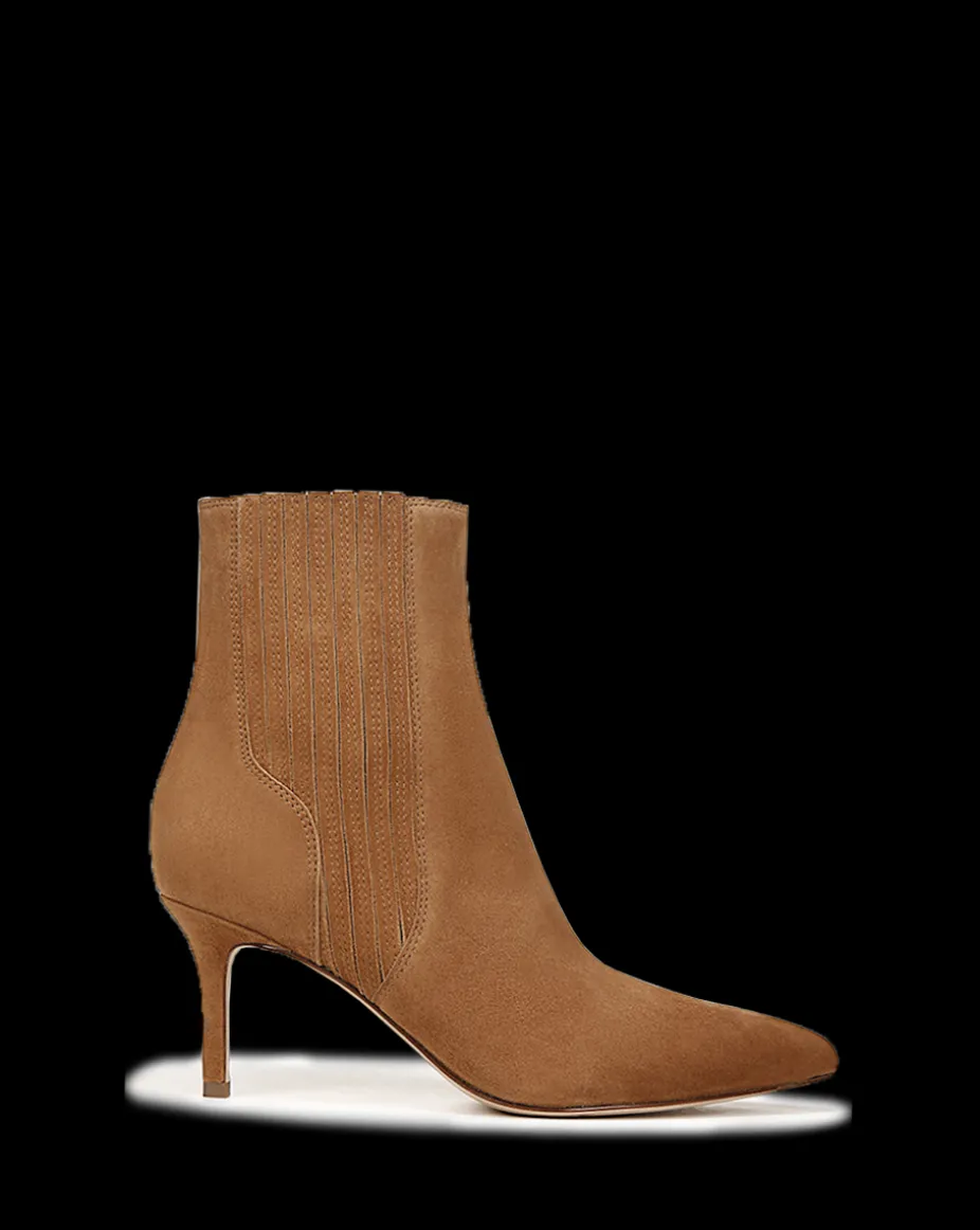 Lisa Mid-Heel Suede Bootie in Hazelwood