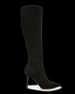 Lisa Suede Tall Boot Wide Calf