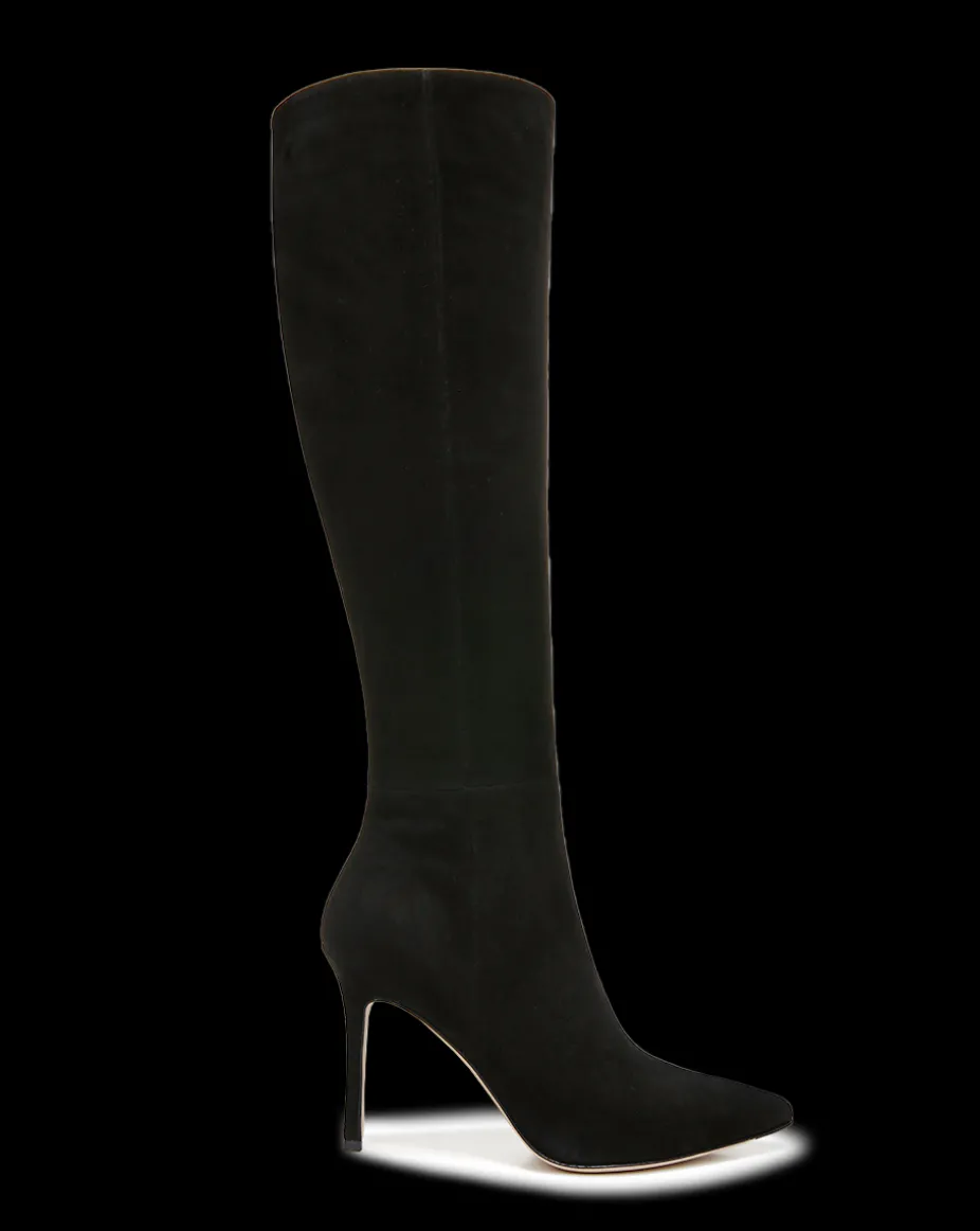 Lisa Suede Tall Boot Wide Calf