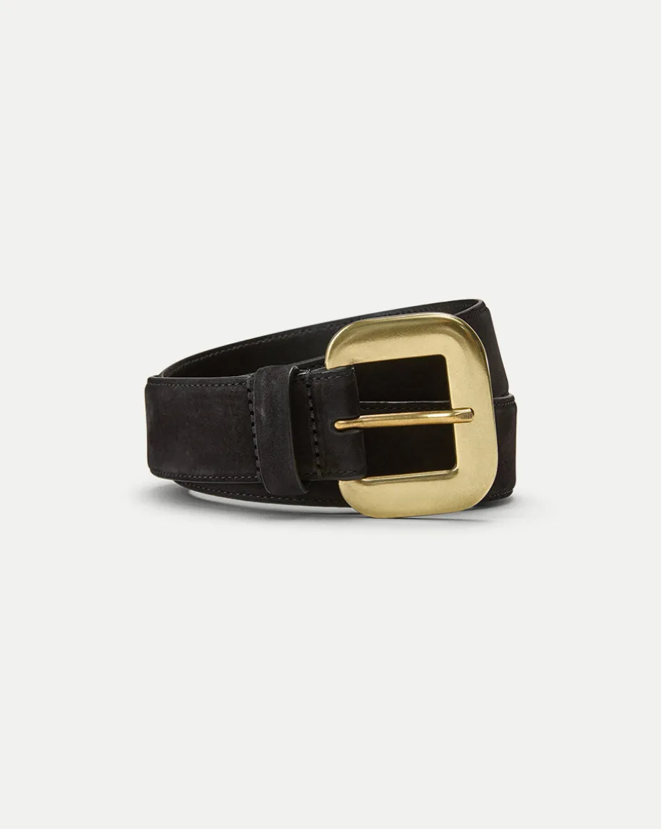 Lola Leather Belt in Black