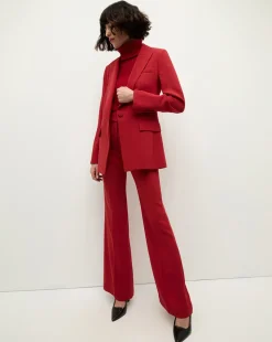 Long and Lean Dickey Jacket in Crimson Red