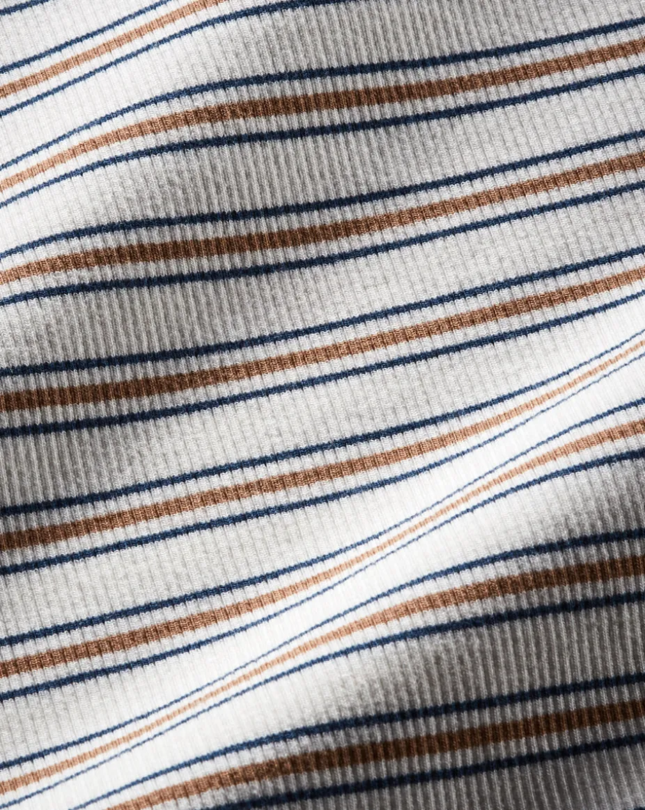 Long Sleeve Pruitt Tee in Off-White Multi