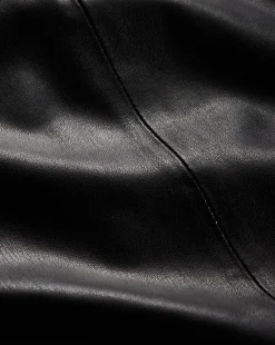 Louise Vegan Leather Skirt in Black