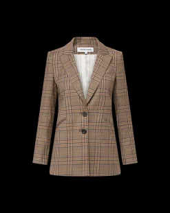 Maci Plaid Dickey Jacket in Brown Check