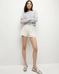 Magellen Linen-Blend Sweater in Light Blue