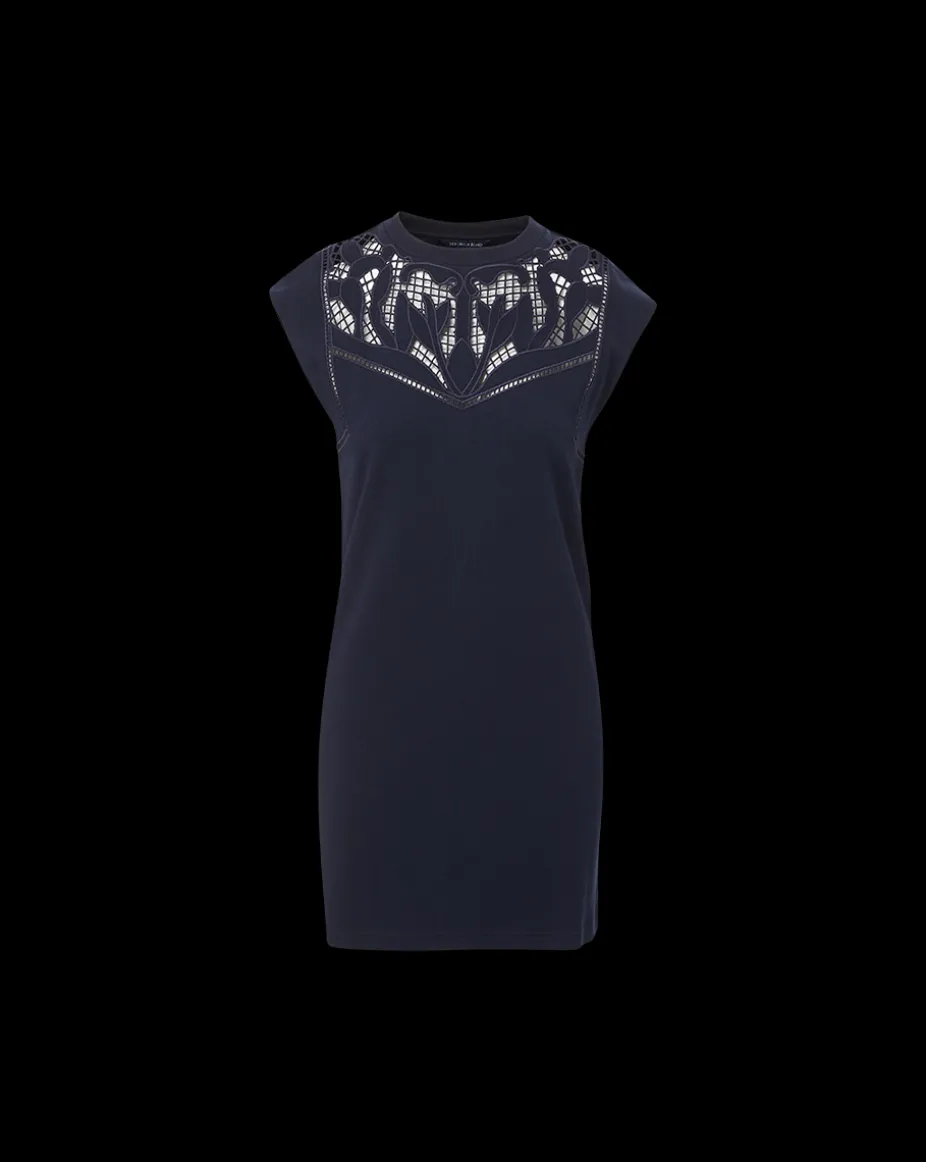 Malta Cotton T-Shirt Dress in Navy