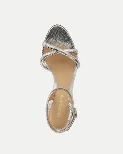 Manuela Sculpted Wedge Metallic Leather Sandal