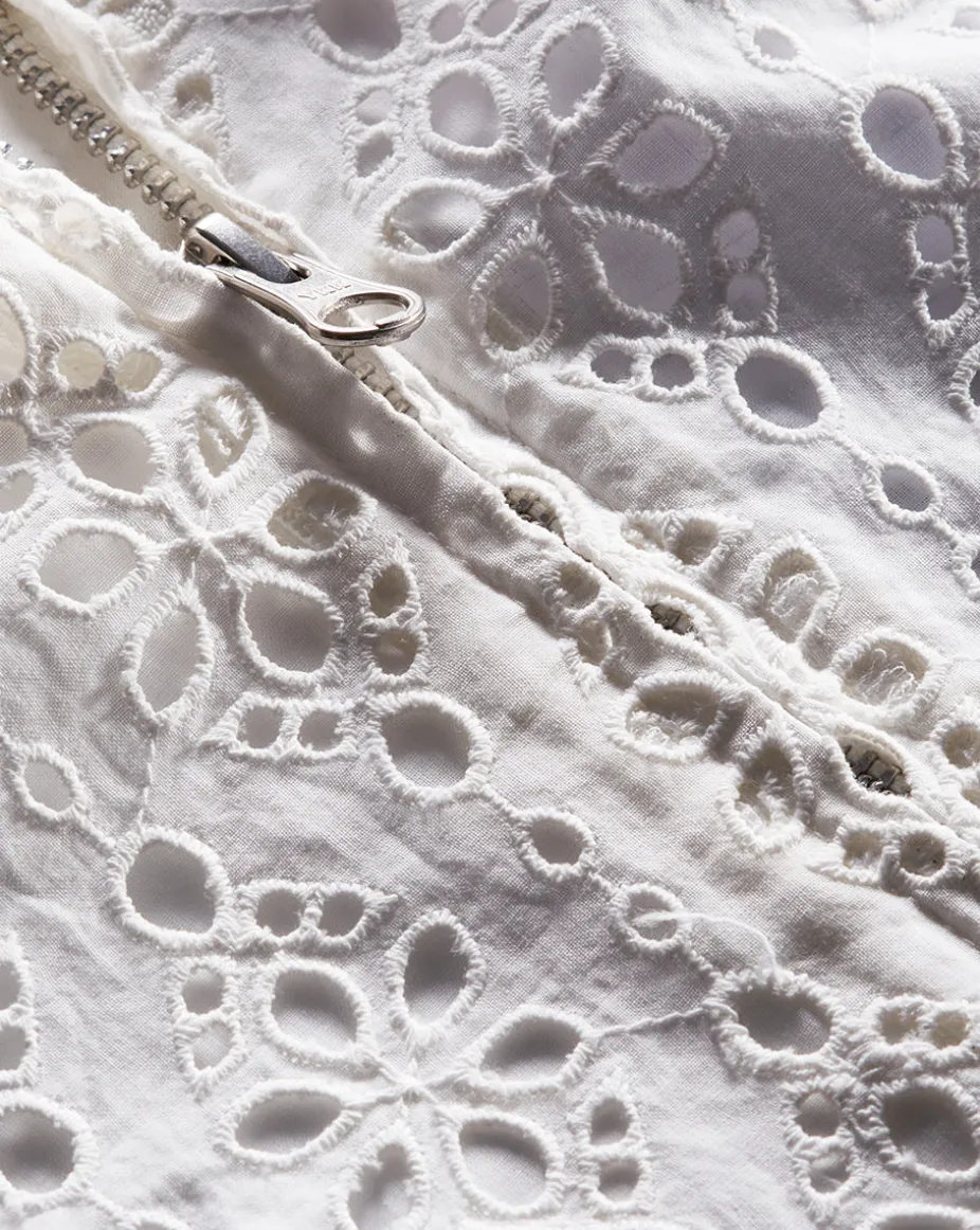 Marlo Cotton Eyelet Dickey in White