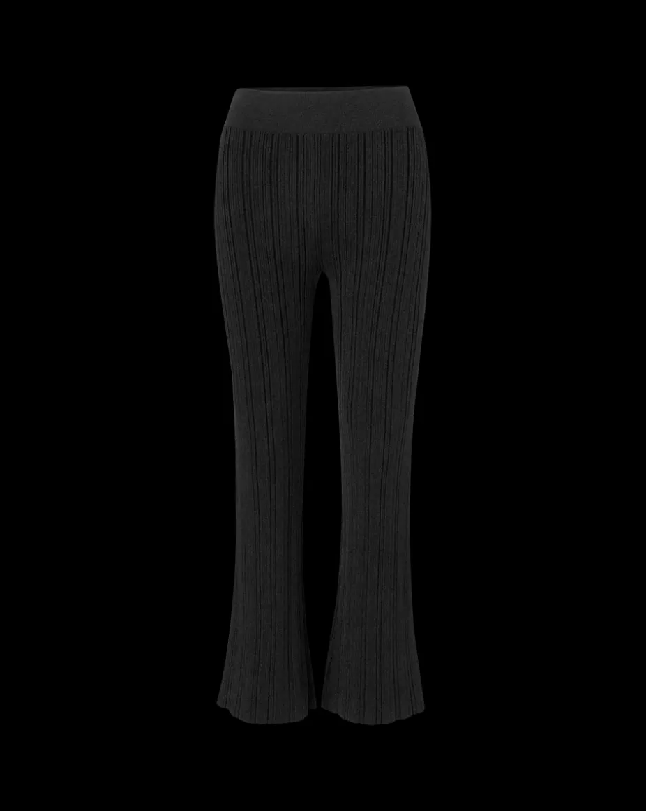 Massaro Rib-Knit Pant in Black