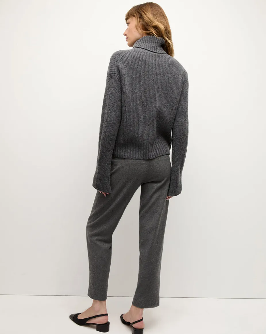 Matilda Merino Cashmere Turtleneck in Charcoal